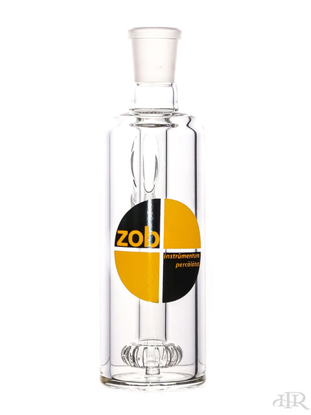 Zob Glass - Flat Disk Perc Ash Catcher 18mm 45 Degree Orange and Black