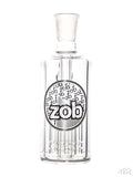 Zob Glass - 8 Arm Tree Perc Ash Catcher 18mm 45 Degree (6") Grey and Black