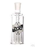 Zob Glass - 8 Arm Tree Perc Ash Catcher 18mm 90 Degree (6") Black and White