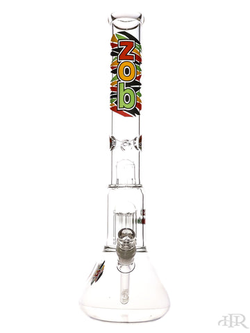 Zob Glass - Beaker with 8-Arm Tree Perc and Splash Guard (18
