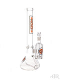 Zob Glass - Beaker With Reinforced Inline Diffuser With Matching Ash Catcher (18")