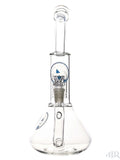 Zob Glass - Beaker Wubbler with Stemless Inline Diffuser and 8-Arm Tree Perc Blue Label Front