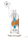 Zob Glass - Princess Wubbler with Small Flat Disc Perc Orange and Blue