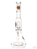 Zob Glass - Stemless Beaker with Zobello Diffuser and UFO Perc (15") Orange and Black Back
