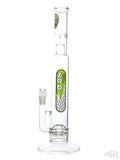 Zob Glass - Stemless Straight Tube with Zobello Perc (16") Green and Black